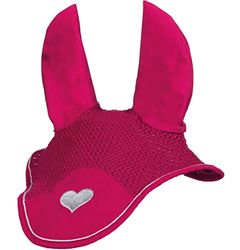 HKM Sweet Valentine Capuche anti-mouches d'équitation Rose/Argent Taille Unique