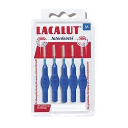 LACALUT Scovolini Dentali Blister 5 Pezzi, Spazzolino Interdentale con Copri Scovolino Denti Igienico Colore Blu, Morbido Massaggia Gengive Sensibili, Utile Contro Placca, Carie e Alitosi