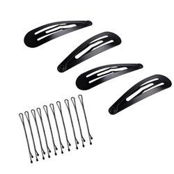 PARENCE.- Lot d'attaches pour Cheveux- Lot de 4 Barrettes + 10 Épingles – Accessoires Cheveux Femme et Fille – Clips Antidérapants – Pinces Coiffure Discrètes – Idéal Quotidien, Mariage, Sport