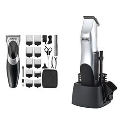 Wahl Clip ‘N Rinse Cord/Cordless Hair Clipper, Black & Groomsman Battery Hair Trimmer, Beard Trimmer for Men, Male Grooming Set, Battery Powered, Stubble Trimmers, Beard Care Kit
