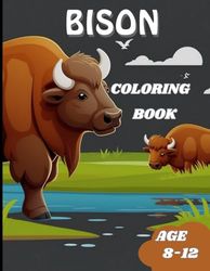 Bison Coloring Book: Bison (American Buffalo) Coloring Book for kids Age 8-12