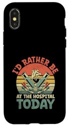 Preferirei essere oggi in ospedale medicina interna Custodia per iPhone X/XS