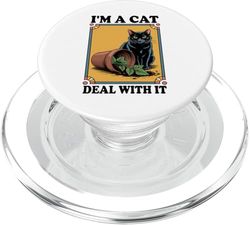 I'm A Cat Deal With It Gatito Planta Gatito Divertido Gato PopSockets PopGrip para MagSafe