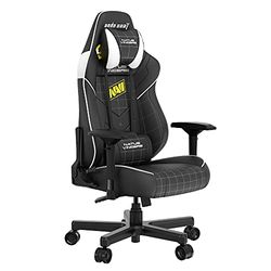 Anda Seat Navi Esports Chaise Gaming Pro - Fauteuil Gamer Ergonomique en Cuir avec Support Nuque et Coussin Lombaire, Fauteuil Gaming Confortable pour Bureau et Jeux Vidéo, Noir