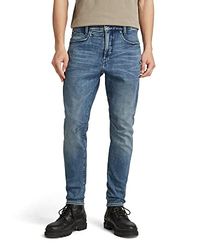 G-STAR RAW D-STAQ 3D Slim Jeans voor heren, Blauw (Faded Cascade C051-c606), 35W x 36L