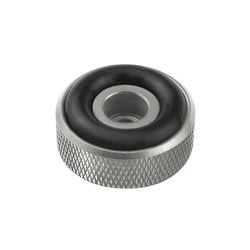 Dynavox Piedini per dispositivi con zigrinatura Mini in alluminio, per dispositivi HiFi come altoparlanti, amplificatori e giradischi, colore argento, set da 4