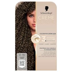 Schwarzkopf - Coloration Permanente - Creme Supreme - Resultat Couleur Uniforme - Coloration Creme Soin - Bonding - Pre-serum et Masque Soin - Couverture 100% Cheveux Blancs - 6-16 - Chatain Perle