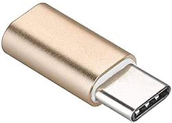Premium Cord Adaptador USB 3.1 (Conector C/Macho a Conector USB 2.0 Micro B/Hembra), Color Dorado