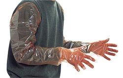 Horizont 38101116 Lot de 100 gants de naissance Orange Longueur 90 cm