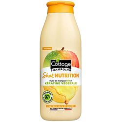 COTTAGE - Shampoing Shot Nutrition à la kératine végétale - Cheveux secs et abimés - 97% d'ingrédient d'origine naturelle - Flacon 100% recyclé - 250ml