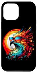 Custodia per iPhone 15 Plus Cool Tie Dye Phoenix Occhiali Da Sole Uccello Illustrazione Art