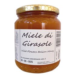 MiTA: GR 500 MIELE DI GIRASOLE ARTIGIANALE - 100% ITALIANO - produzione ARTIGIANALE IN LIMITATE QUANTITA' basata sul rispetto delle api e dell'ambiente, allevamento BIOCOMPATIBILE.