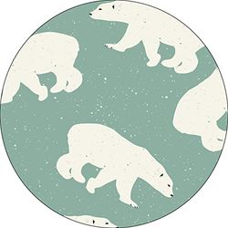 Bonateks, Round Digital Printed Mouse Pad, Non-Slip Base, for Office and Home, Diameter:22cm