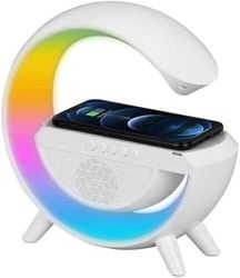 AntDau71 - Bluetooth luidspreker tafellamp led licht 7 kleuren draadloze oplader audio lamp G-vorm Bluetooth behuizing draagbaar - CW819