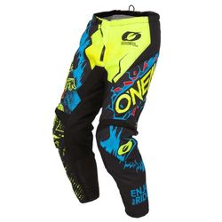 O'NEAL | Broek | Enduro Motocross | uitzonderlijke bewegingsvrijheid, Volledig gevoerd, beschermende rubberen vulling voor extra bescherming | Broek Element Villain | Volwassenen | Wit | Maat 36