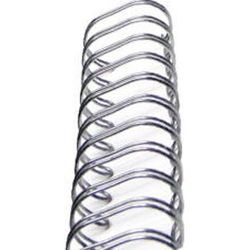 Renz One Pitch Wire binding Elements 2: 1 23 anelli, diametro 19 mm, 3/10,2 cm silver matt, 50 Pezzi