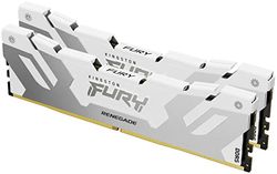 Kingston FURY Renegade DDR5 Argent/Blanc XMP 32Go 6400MT/s CL32 DIMM Mémoire pour PC de Gamer (Kit de 2 ) - KF564C32RWK2-32