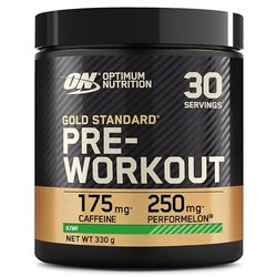 Optimum Nutrition Gold Standard Pre Workout Powder, Energy Drink with Creatine Monohydrate, Beta Alanine, Caffeine and Vitamin B Complex, Nutrition Supplement, Kiwi Flavour, 30 Servings, 330 g