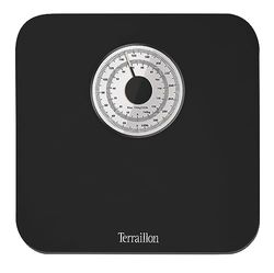 TERRAILLON - Balance Pèse Personne Mécanique - Grand Cadran, 150kg max - Modèle 'Nautic' (NOIR)