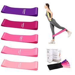 Fitnessbanden, set van 5 stuks, gymnastiekbanden, trainingsbanden voor pilates zijn gemaakt van 100% natuurlijk latex