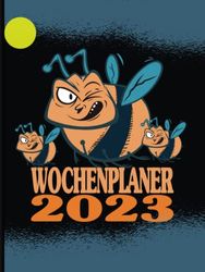 Wochenplaner 2023 - 1 woch 2 seiten Bienen-Design: kalender 2023 1 woche 2 seiten I wochenplaner 12 Monate ,mit uhrzeit I jahreskalender buch I groß A4, Terminkalender Organizer Terminplaner