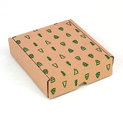 Pack de 10 cajas regalo, cajas cartón para envíos, cajas automontables paquetería, embalaje navidad, Medidas 15x10x7 cm (largoxanchoxalto) cartón ecológico 100% reciclado