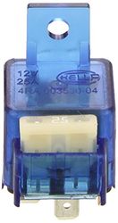 HELLA 4RA 003 530-042 Relay, main current - 12V - 4-pin connector - Wiring Diagramme: S10 - Plug: A - Normally Open Contact - Colour: Pale blue - with holder