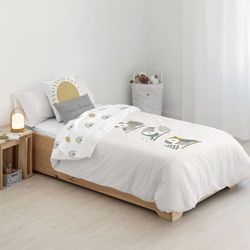 Kids&Cotton Esko Dekbedovertrek, wit, 175 draden, 180 x 220 cm