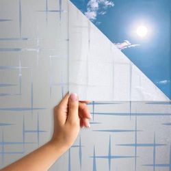 MARAPON® Vinilo Opaco para Ventanas con Diseño Estrellas [90x200 cm] – Incluye Libro Electrónico con Consejos – Vinilos para Ventanas con Adhesión Estática – Vinilo Ventana Privacidad Baño
