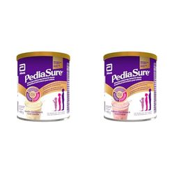 PediaSure Shake Vanille & Fraise 400g - Complément Alimentaire pour Enfants avec Multivitamines et Minéraux, Protéines et Oméga 3 et 6 - À partir de 1 an - 1x Vanille 400g + 1x Fraise 400g