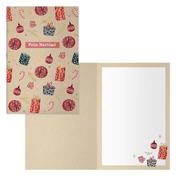 DOHE - Christmas Greeting Cards - Pack of 6 - Size: 11.5 x 17 cm (closed) - Includes envelope to store the card - Cane Model