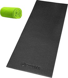 Powr Labs Tapis de vélo d'exercice (2,5 x 6 pi) Tapis de vélo d'intérieur, Tapis de vélo Stationnaire Fonctionne avec Wahoo Kickr Cycleops Nordictrack Rower Peloton Tapis de vélo pour Sol en Bois Dur