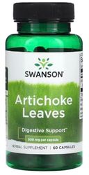 Swanson - Artichoke Leaves | Herbal Support for Liver and Digestive Health | 500mg Capsules - 60 Count