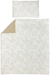Meyco baby bedlinnen Takken, junior bed (ademend materiaal, dekbedovertrek van 100% katoen, inclusief kussensloop, machine wasbaar en geschikt voor droger, afmetingen: 120 x 150 cm), zand