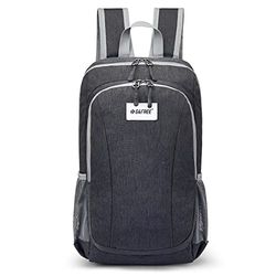 G4Free Mini mochila pequeña de 10 litros, mochila de senderismo, multiusos, viajes, caminar, ciclismo, para hombres y mujeres, gris oscuro