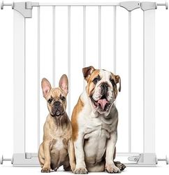 Bettacare SafeStep Dog Gate, White, 68cm - 75cm, Extra Low Walkthrough, Pressure Fit Safety Gate, Pet Gate for Stairs, Hallways and Doors, Easy Installation