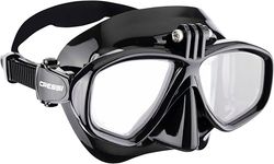 Cressi Action, Maschera Subacquea Unisex – Adulto, Nero/Nero, Taglia Unica