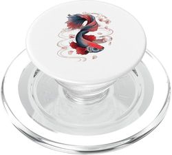 Japanese Style Art Pez Betta Acuarismo Acuarista PopSockets PopGrip para MagSafe