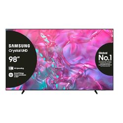 Samsung Smart TV 98" UE98DU9070UXZT, Crystal UHD 4K, Motion Xcelerator 120Hz, Airslim Design, DVBT-2, Q-Symphony & Adaptive Sound, Integrato con Bixby, comp con Alexa e Google Assistant, Black 2024