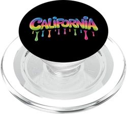 California Rainbow Drip Street Art Graffiti West Coast Pride PopSockets PopGrip para MagSafe