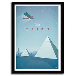 K. Olin Tribu Cairo Póster, Papel, Blanco, 40 x 60 x 0,1 cm