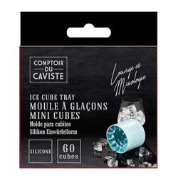 COOK CONCEPT, KV0017, Moule à glaçons Mini Cubes, capacité 60 glaçons, Design Pratique avec Couvercle hermétique, idéal pour Cocktails et Boissons, Facile à Utiliser, Beige, Taille Standard