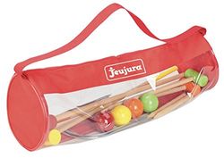 Jeujura JeujuraJ8603 Krocket trä, 4 spelare med ficka, merhfärgad, S