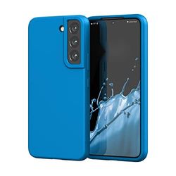 Beschermhoes voor Samsung Galaxy S22, bumper van siliconengel, zacht en flexibel, met valbescherming voor camera's, beschermhoes Galaxy S22 Slim, schokbestendig, blauw