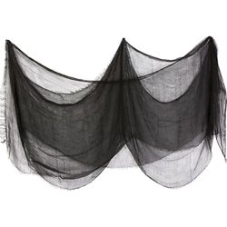 Amscan 220508 Black 6m Gauze Halloween Decoration Kit Spooky Party Draping Cloth Fabric Net