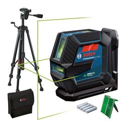 Bosch Professional Livella Laser GLL 2-15 G (laser verde, supporto LB 10, treppiedi BT 150, raggio d'azione visibile: fino a 15 m, 4x batterie AA, confezione in cartone)