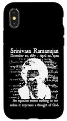Nerd Vintage Ramanujan Matematica Citazione Matematica Insegnante Bianco Custodia per iPhone X/XS