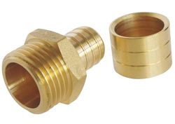 SOMATHERM FOR YOU - in raccordo per lo scorrimento del tubo PER Ø16 - Maschio 15/21 (1/2 '') Batch 10 Per collegare un diametro Ø16 tubo PER
