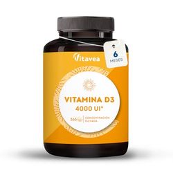 Vitamina D3 4000 UI - Suplemento para Defensas, Inmunidad y Salud Ósea, Alta Concentración, 365 Comprimidos, 6 Meses de Tratamiento, Vitavea