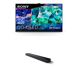 Sony XR-55A95K, BRAVIA XR - MASTER Series - OLED, 4K Ultra HD, High Dynamic Range (HDR), Smart TV (Google TV), Nero (Modello 2022) + HT-A3000 Soundbar TV bluetooth a 3.1 canali